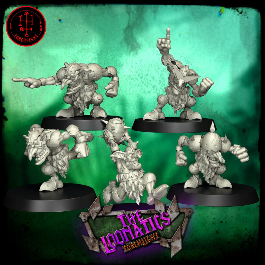 The Goblin Loonatics - Goblin Fantasy Football Team - 22 Players - Torchlight Models