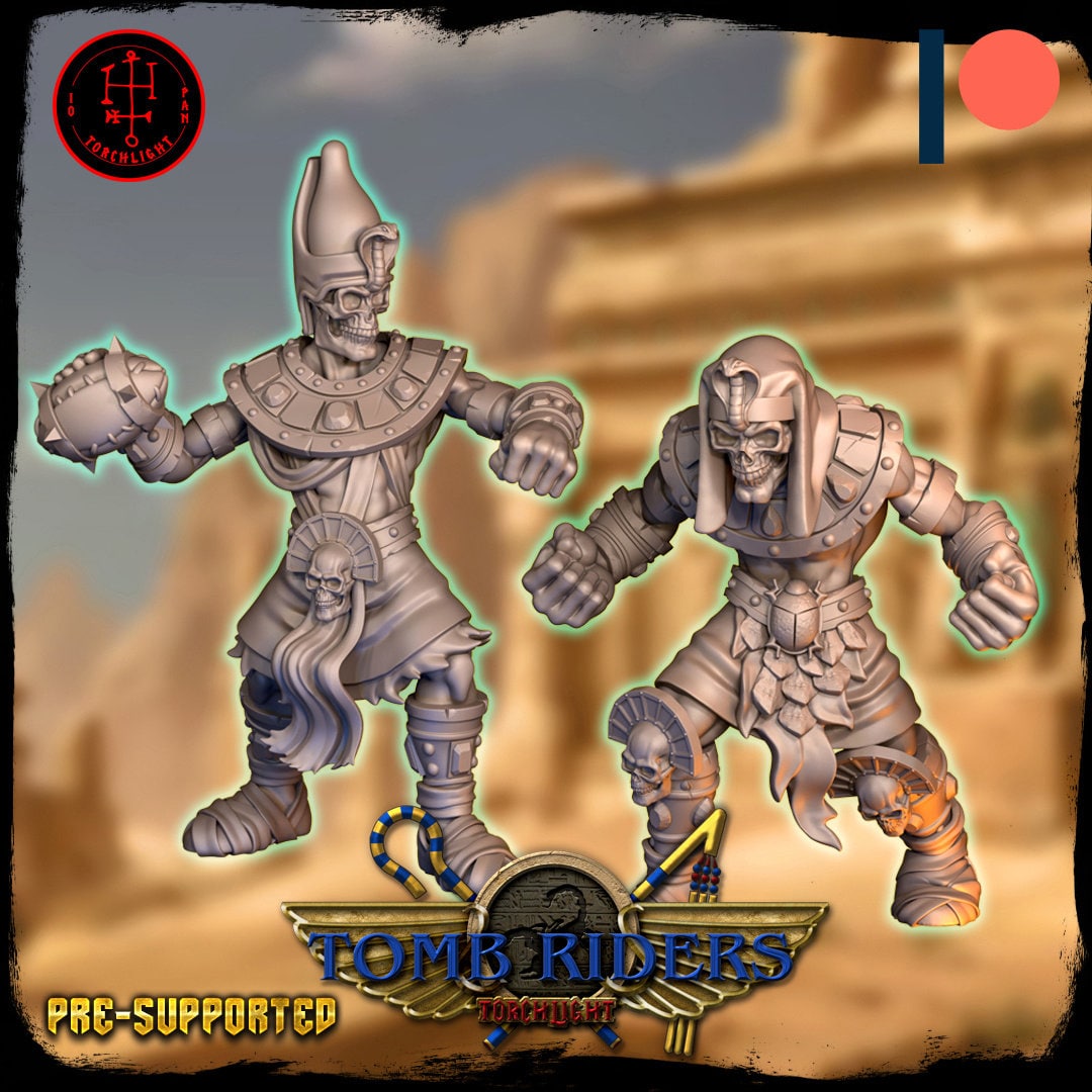 The Tomb Riders - Mummy Undead Fantasy Football Team - 16 Players - Torchlight Models