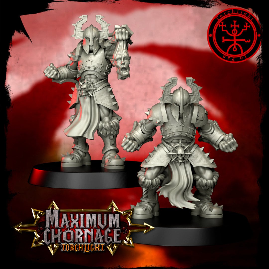 Maximum Chornage - Chaos Skulltakers Fantasy Football Team - 16 Players - Torchlight Models