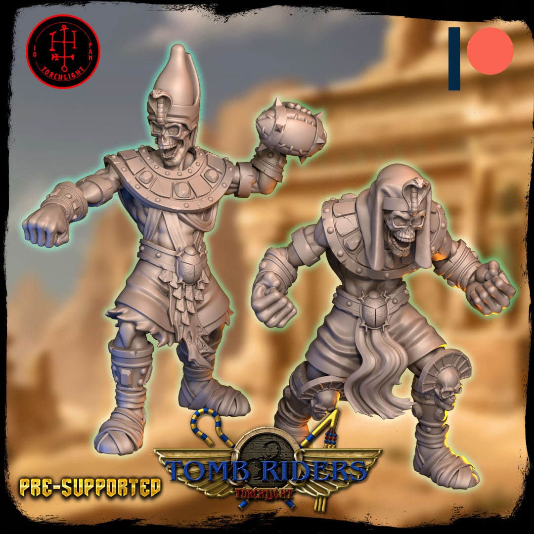 The Tomb Riders - Mummy Undead Fantasy Football Team - 16 Players - Torchlight Models