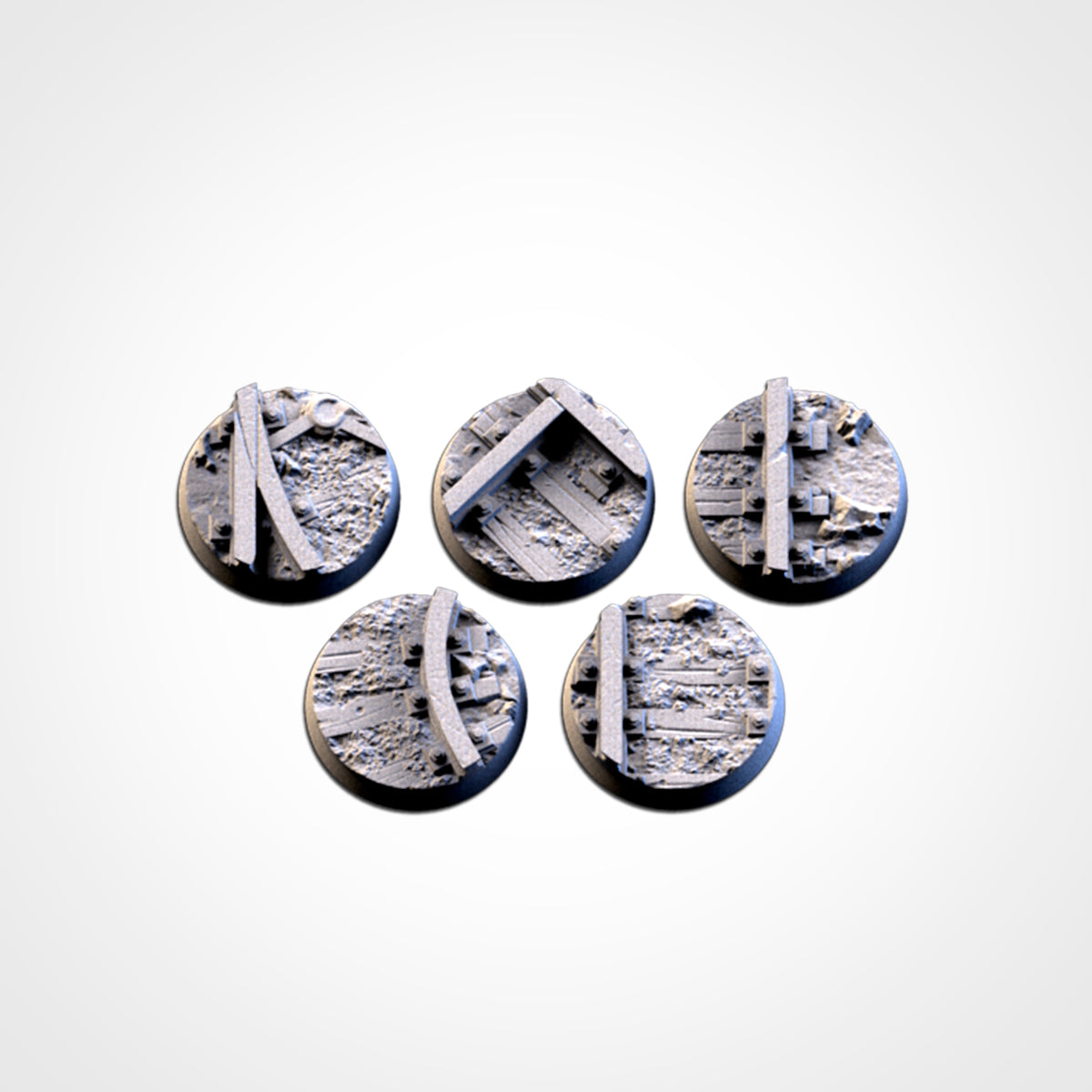 Mines Bases | 25mm | 32mm | 40mm | Txarli Factory | Magnetizable Scenic Textured Round