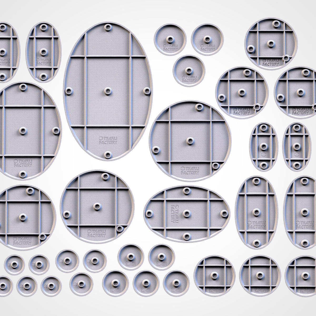 Mines Bases | 25mm | 32mm | 40mm | Txarli Factory | Magnetizable Scenic Textured Round