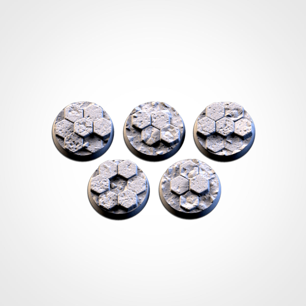 Basaltic Bases | 25mm | 32mm | 40mm | Txarli Factory | Magnetizable Scenic Textured Round