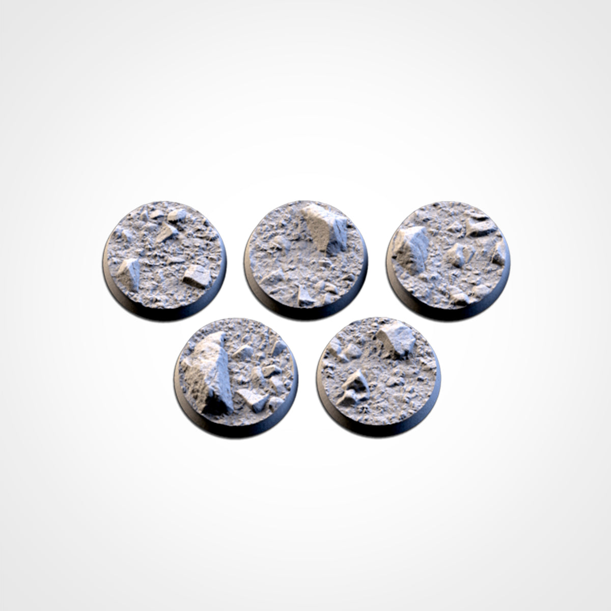 Stony Desert Bases | 25mm | 32mm | 40mm | Txarli Factory | Magnetizable Scenic Textured Round