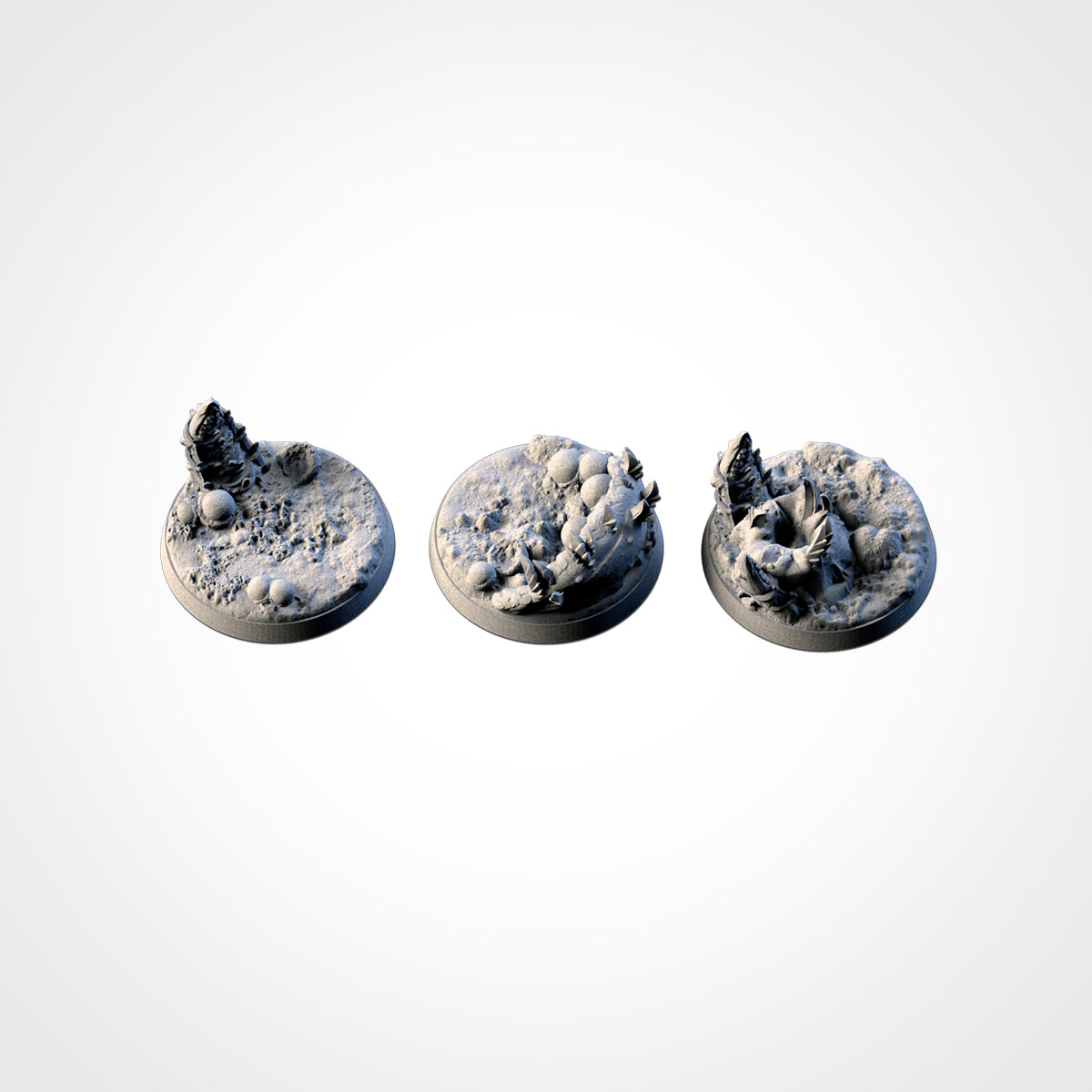 Alien Infestation Bases | 25mm | 32mm | 40mm | Txarli Factory | Magnetizable Scenic Textured Round