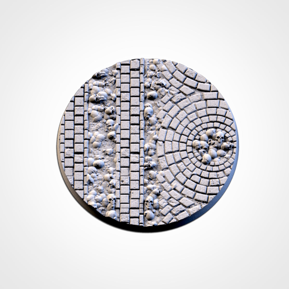 Bases de carreteras medievales | 25 mm | 32 mm | 40 mm | Fábrica de Txarli | Redondo texturizado escénico magnetizable