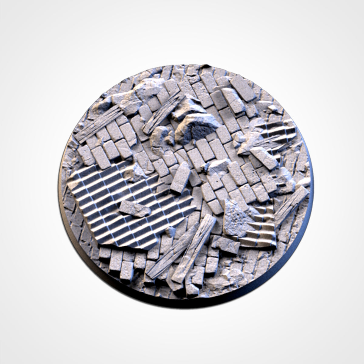 Ruined Factory Bases | 25mm | 32mm | 40mm | Txarli Factory | Magnetizable Scenic Textured Round