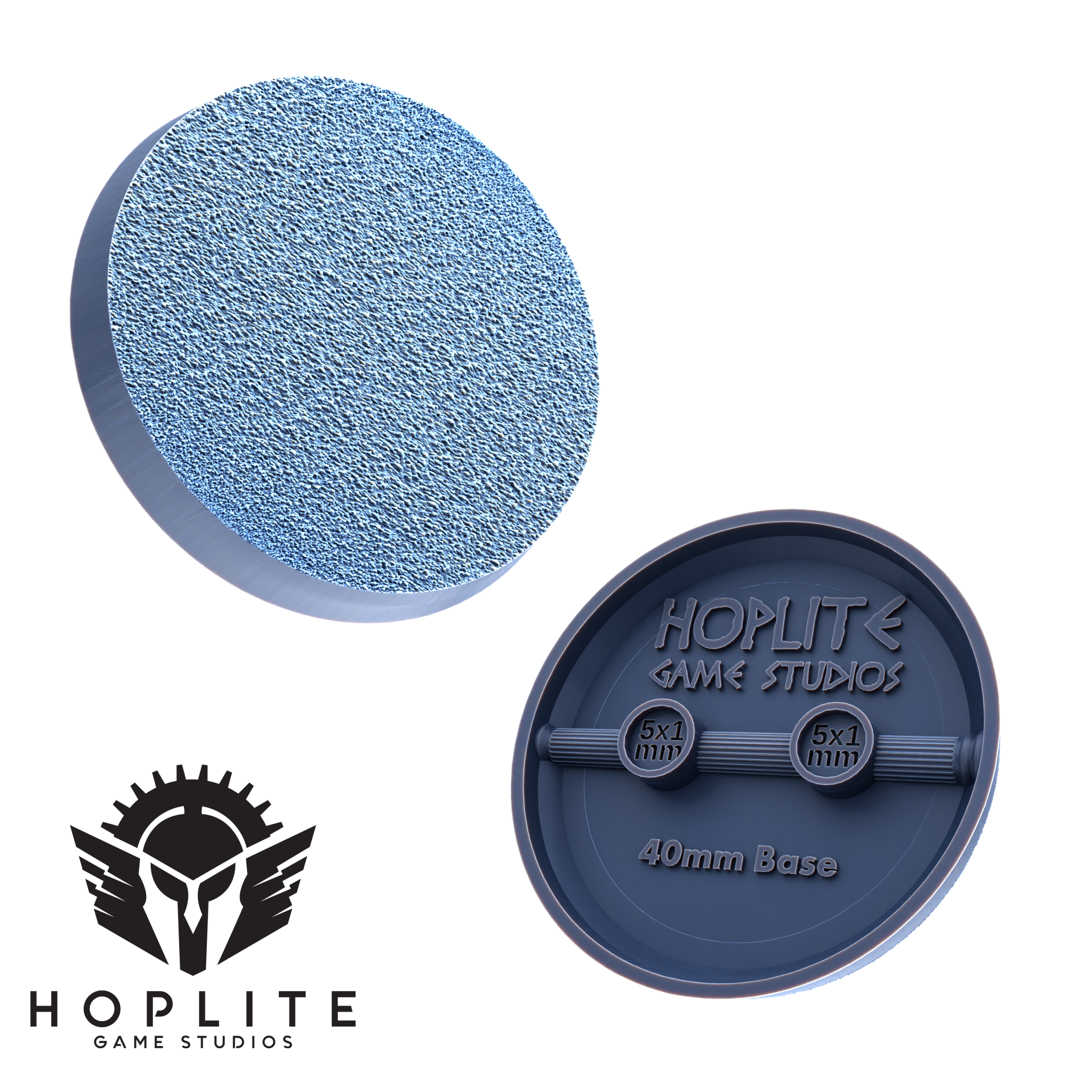 Hoplite Textured Magnetizable Bases | 25mm | 32mm | 40mm | 50mm | 80mm | 35x60mm