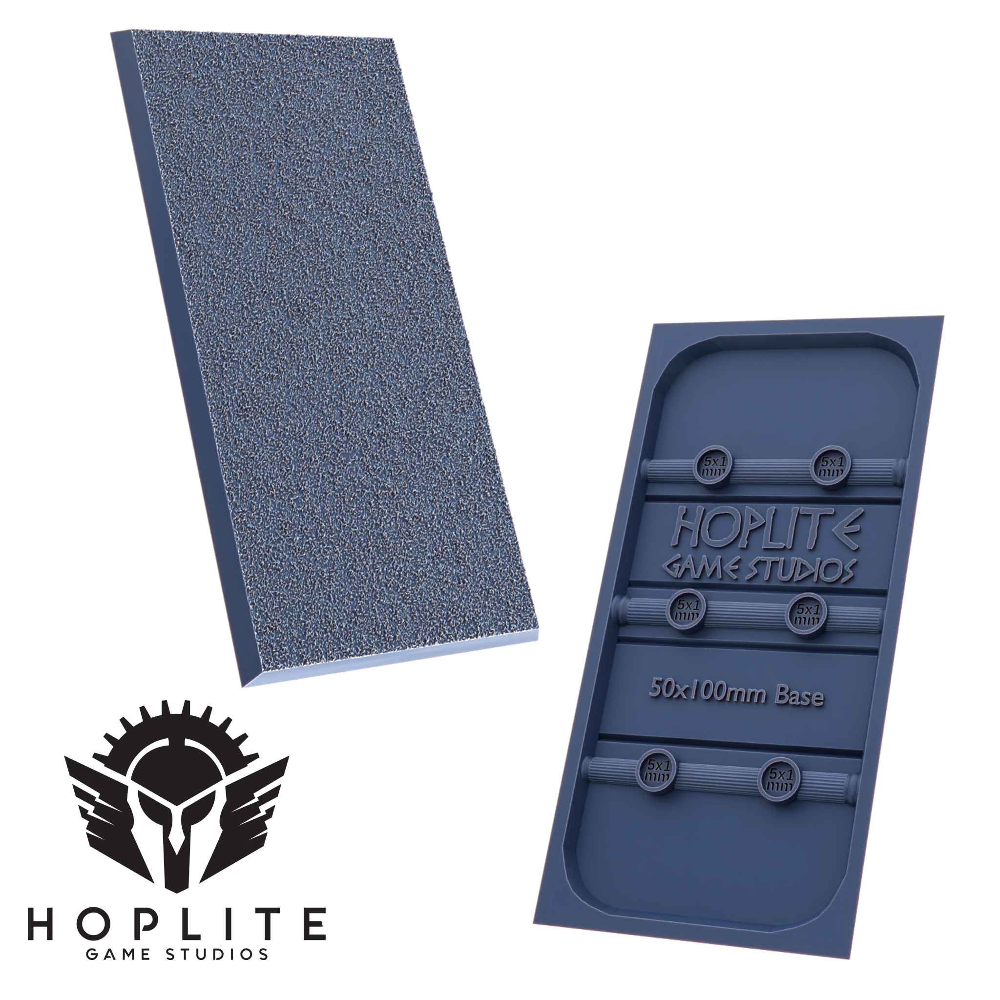 Hoplite Textured Magnetizable Square Bases | Fantasy Square Bases | 25mm | 30mm | 40mm | 50mm | and more sizes