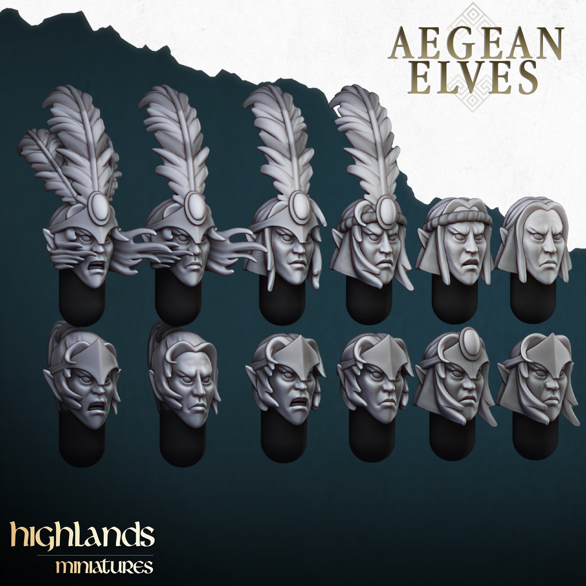 Agean Elves Archers (x10) - Highlands Miniatures