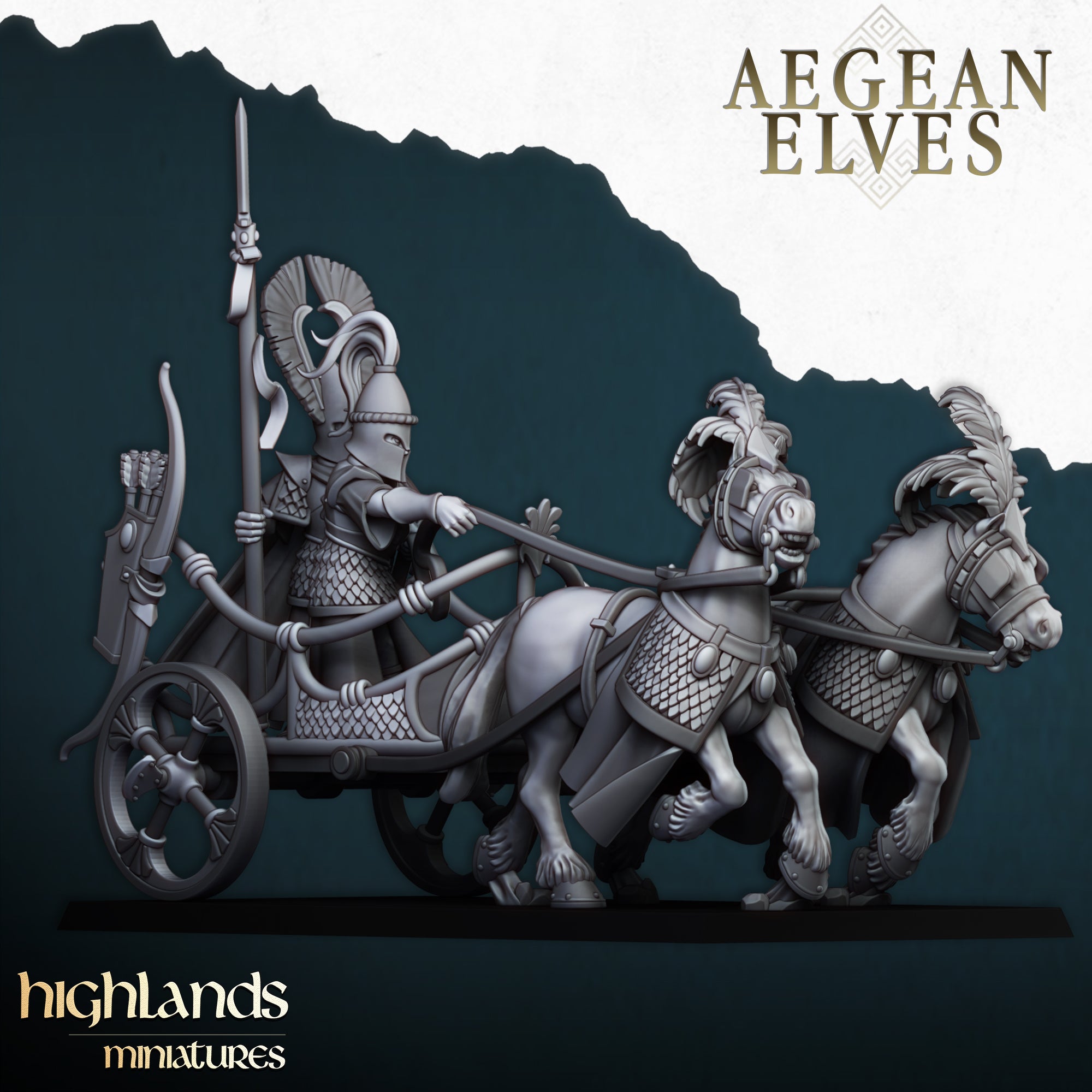 Aegean Elves Chariot - Highlands Miniatures