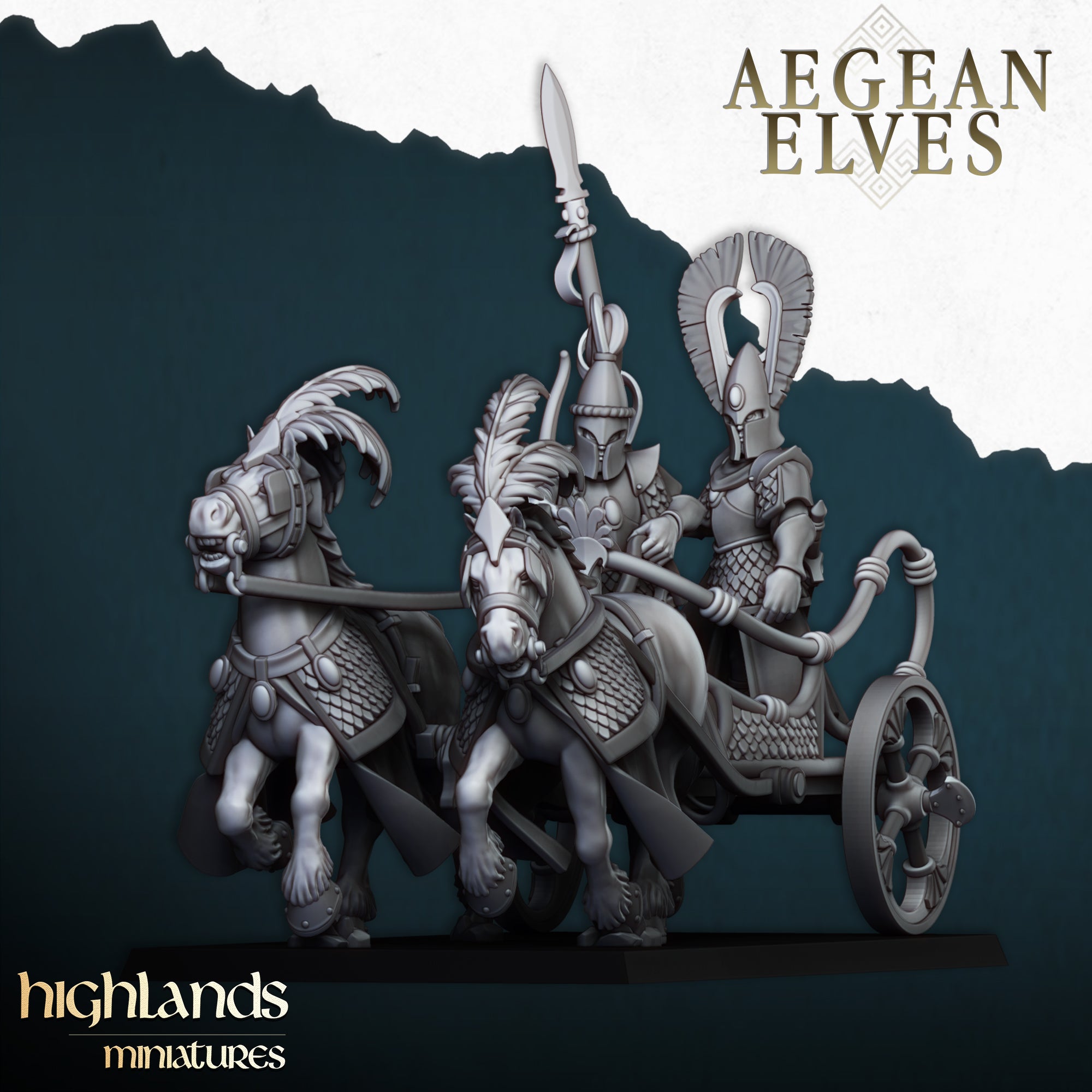 Aegean Elves Chariot - Highlands Miniatures