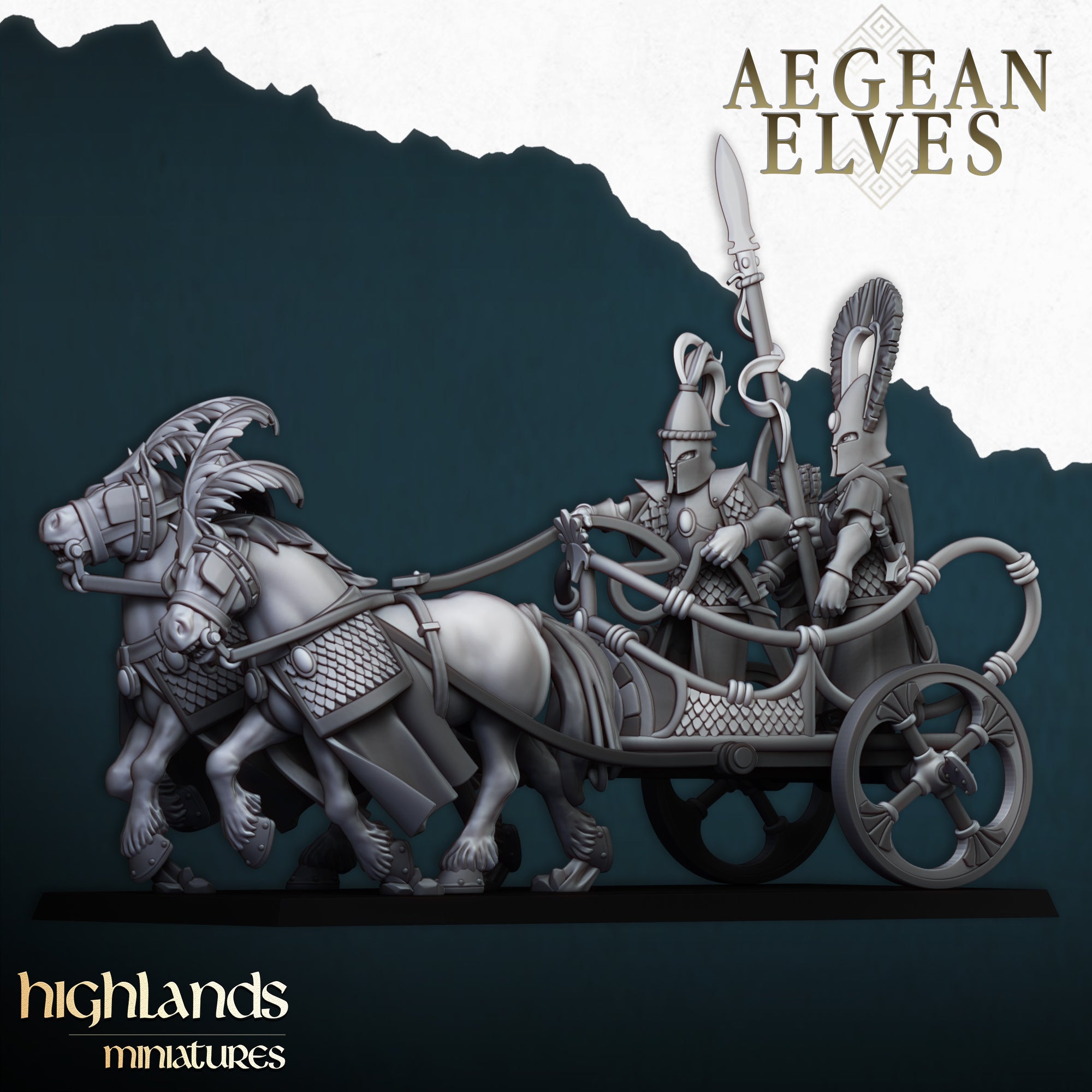 Aegean Elves Chariot - Highlands Miniatures