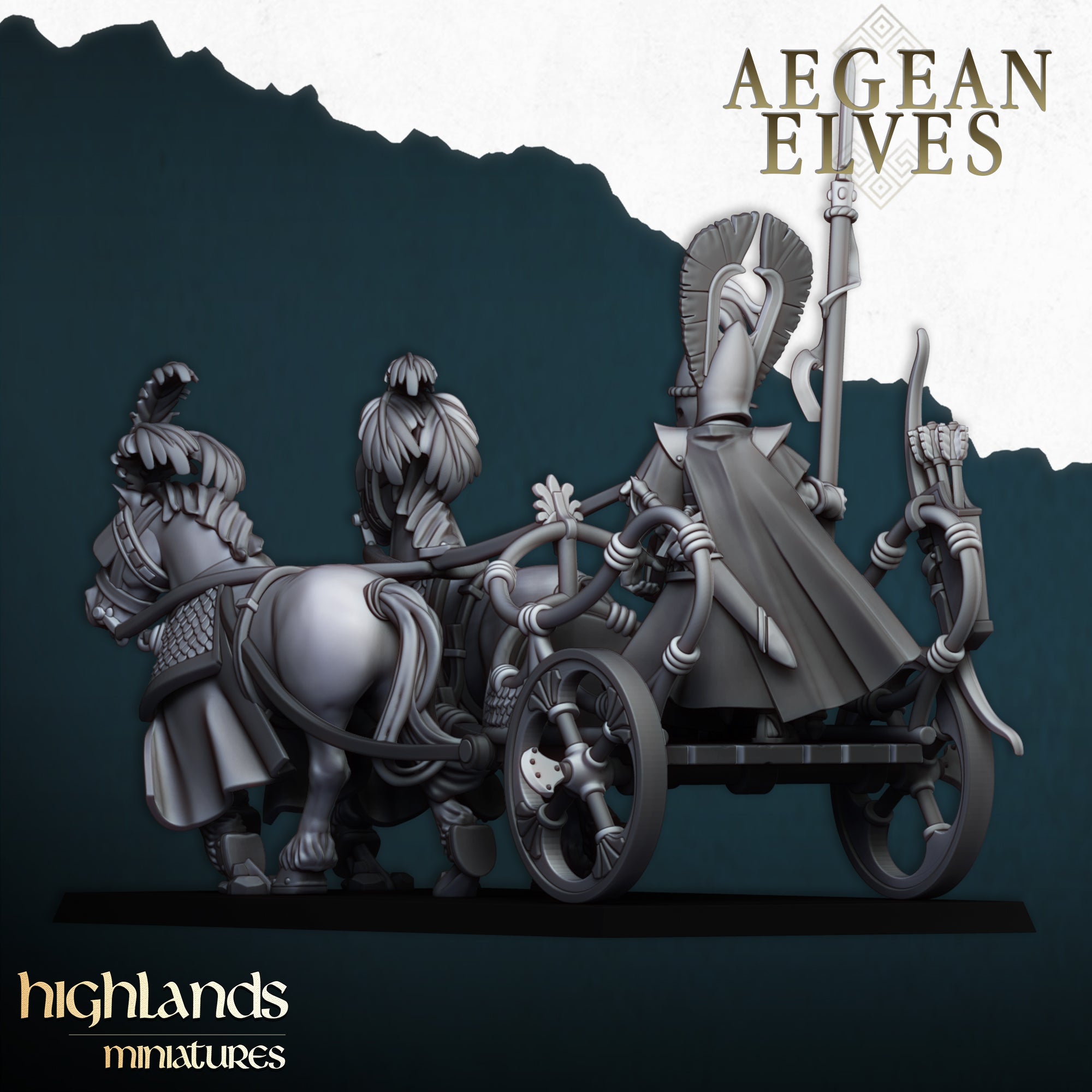 Aegean Elves Chariot - Highlands Miniatures