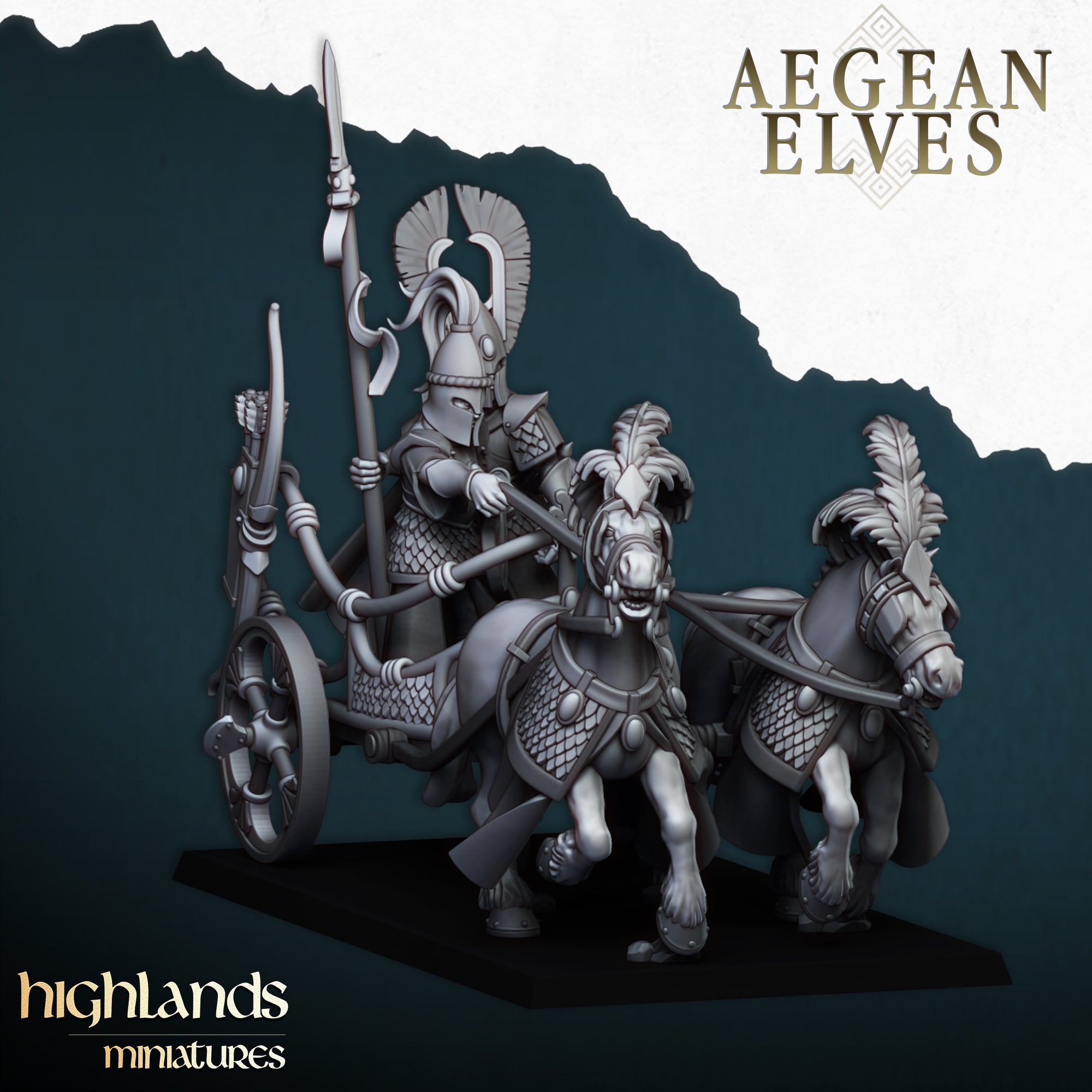 Aegean Elves Chariot - Highlands Miniatures