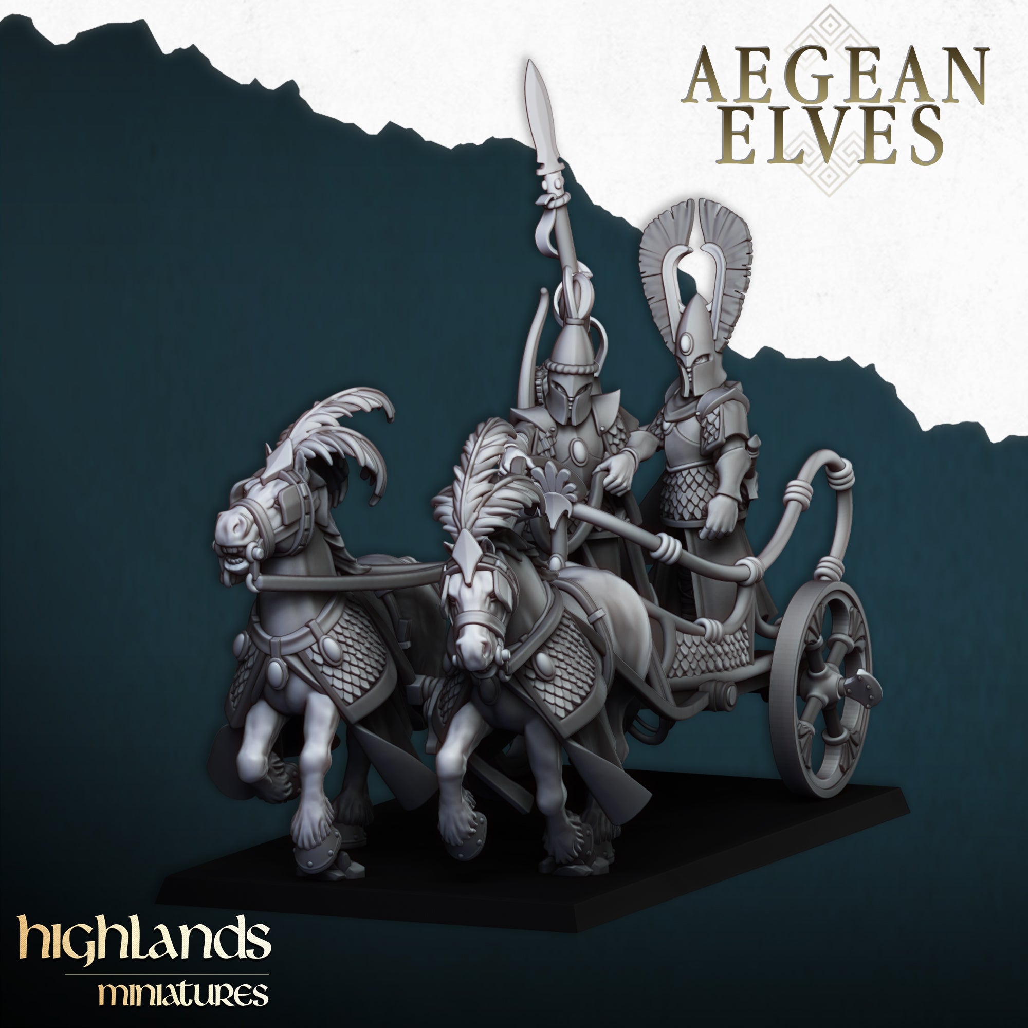 Aegean Elves Chariot - Highlands Miniatures