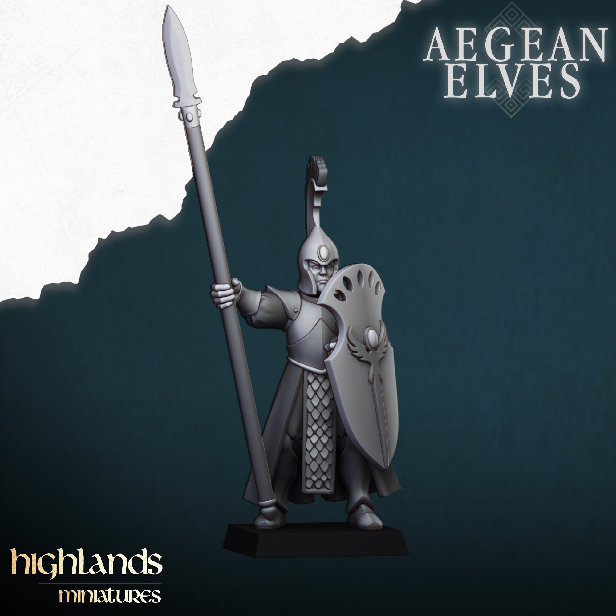 Aegean Elves Spearmen (x20) - Highlands Miniatures