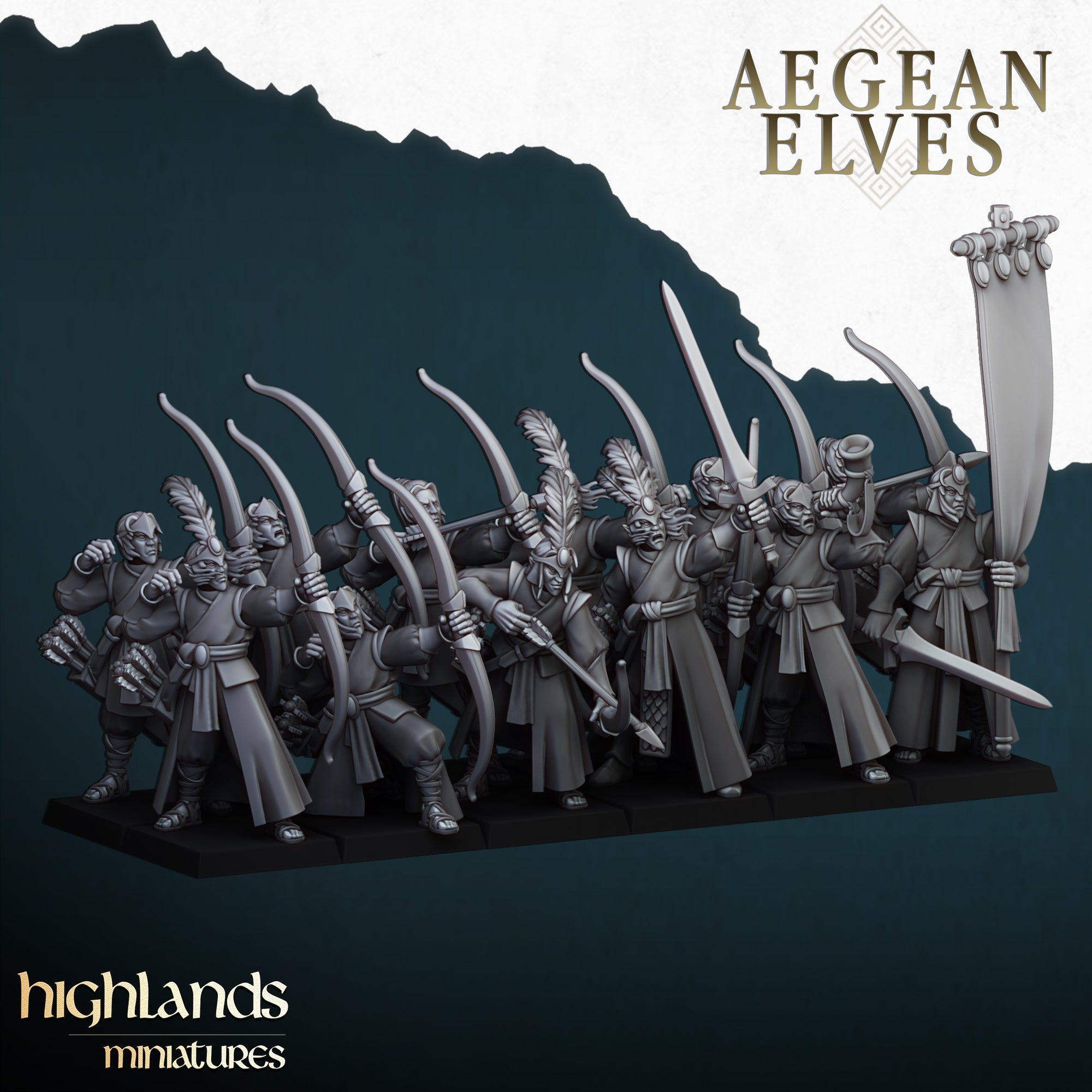 Bogenschützen der Ägäischen Elfen (x10) - Highlands Miniatures