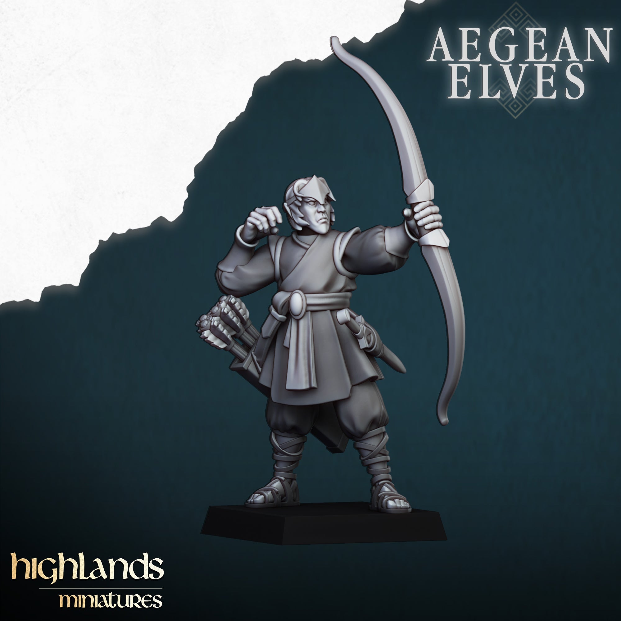 Agean Elves Archers (x10) - Highlands Miniatures