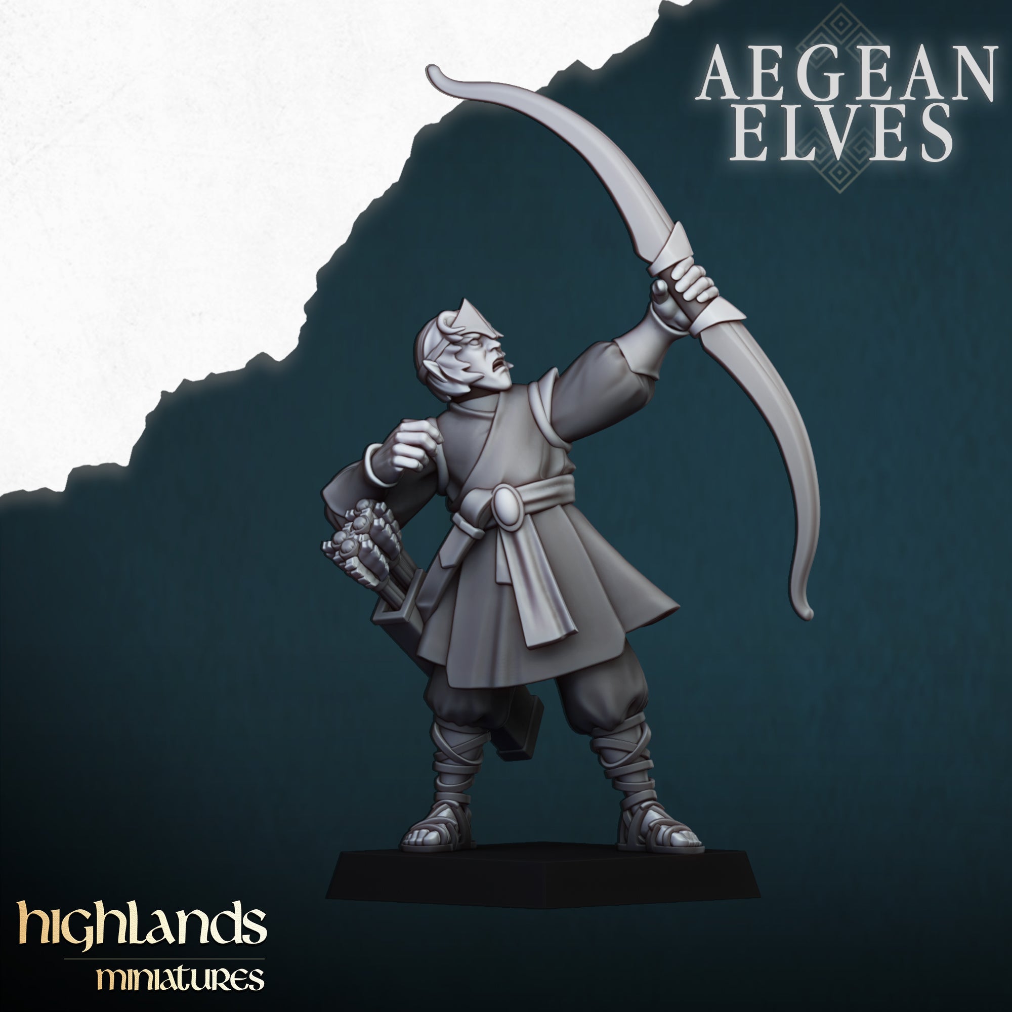 Agean Elves Archers (x10) - Highlands Miniatures