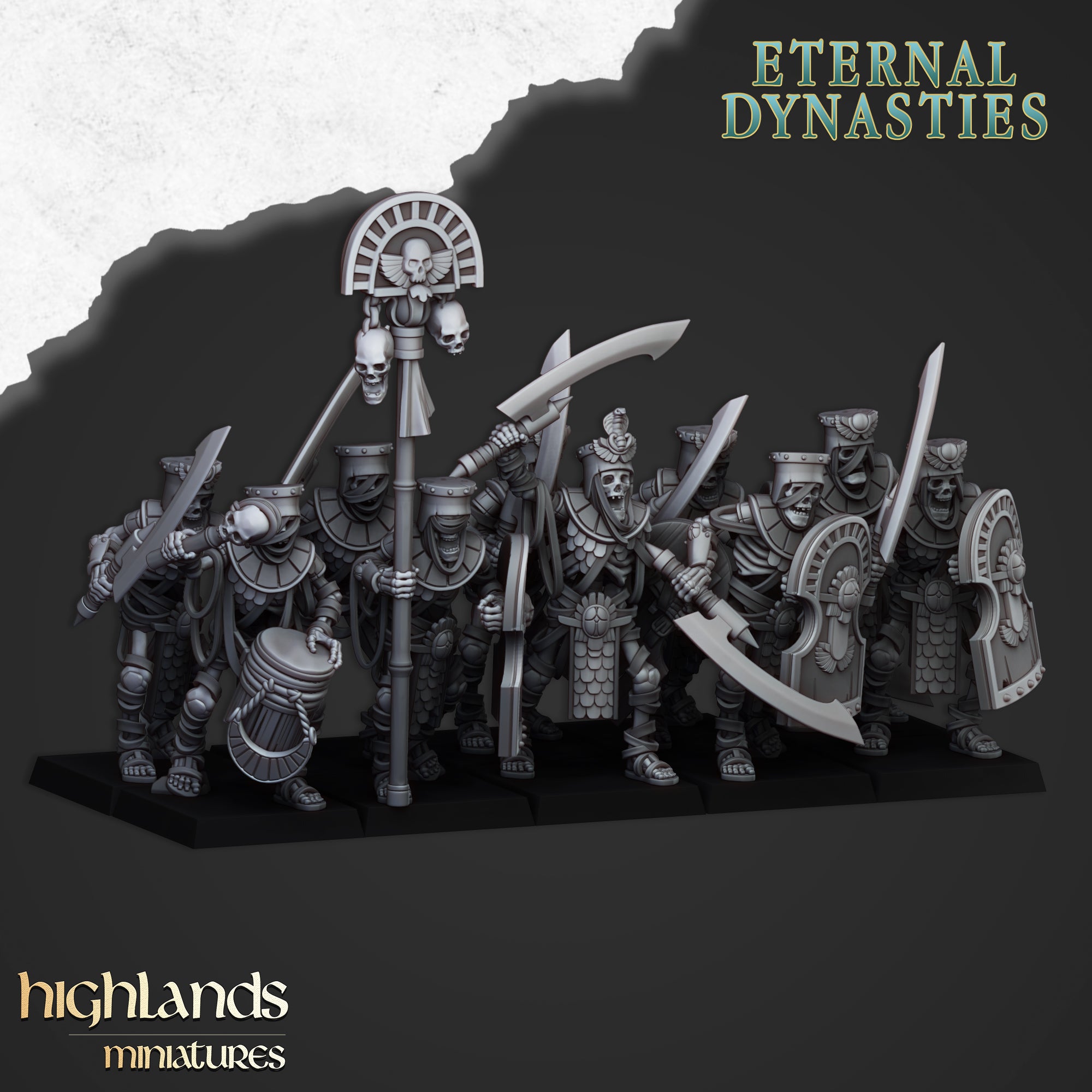 Guardia antigua con espadas - Eternal Dynasties | Highlands Miniatures