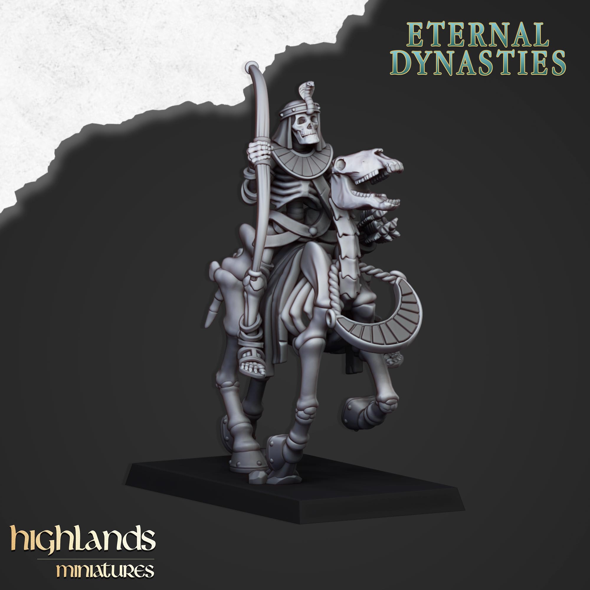Ancient Skeletal Cavalry with Bows (x8) - Eternal Dynasties | Highlands Miniatures