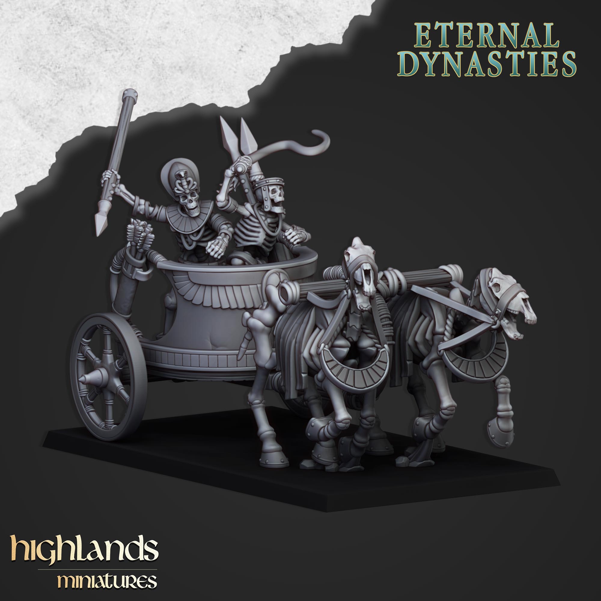 Ancient Skeletal Chariots - Eternal Dynasties | Highlands Miniatures