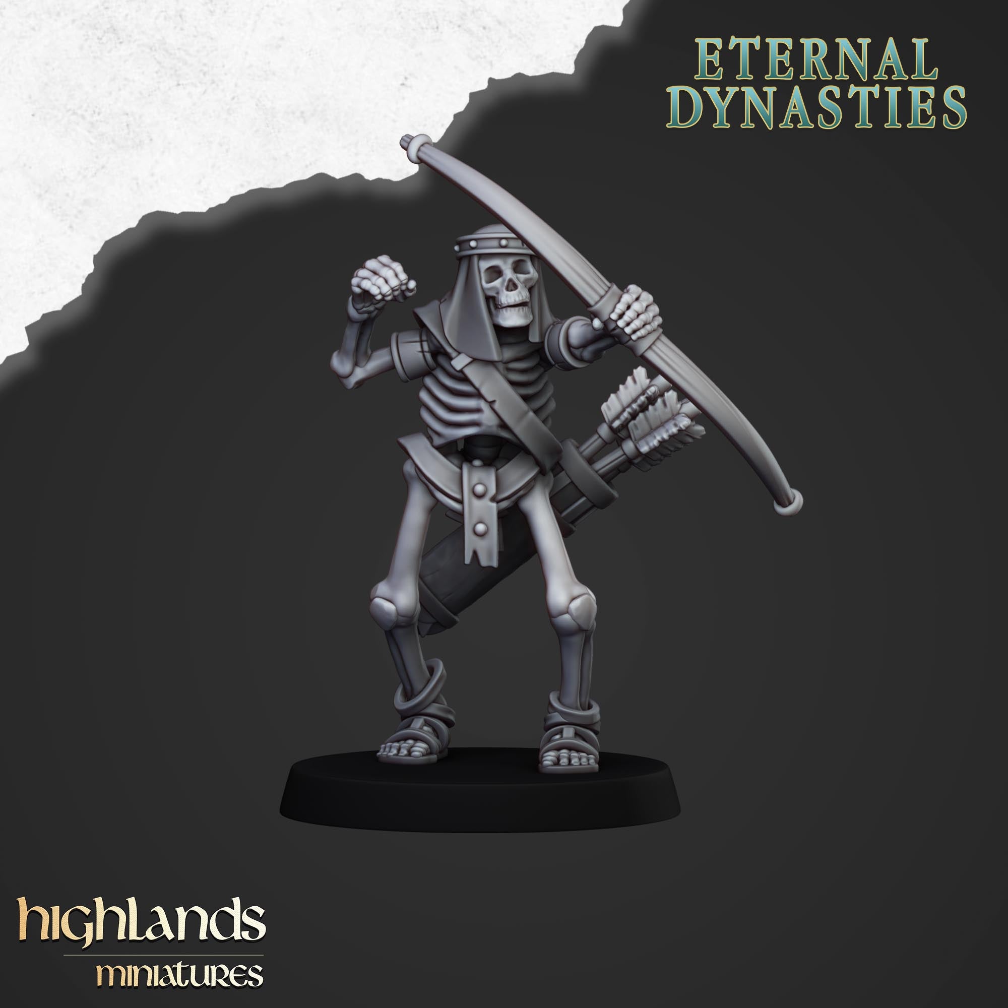 Antike Skelettbogenschützen (x10) - Eternal Dynasties | Highlands Miniatures