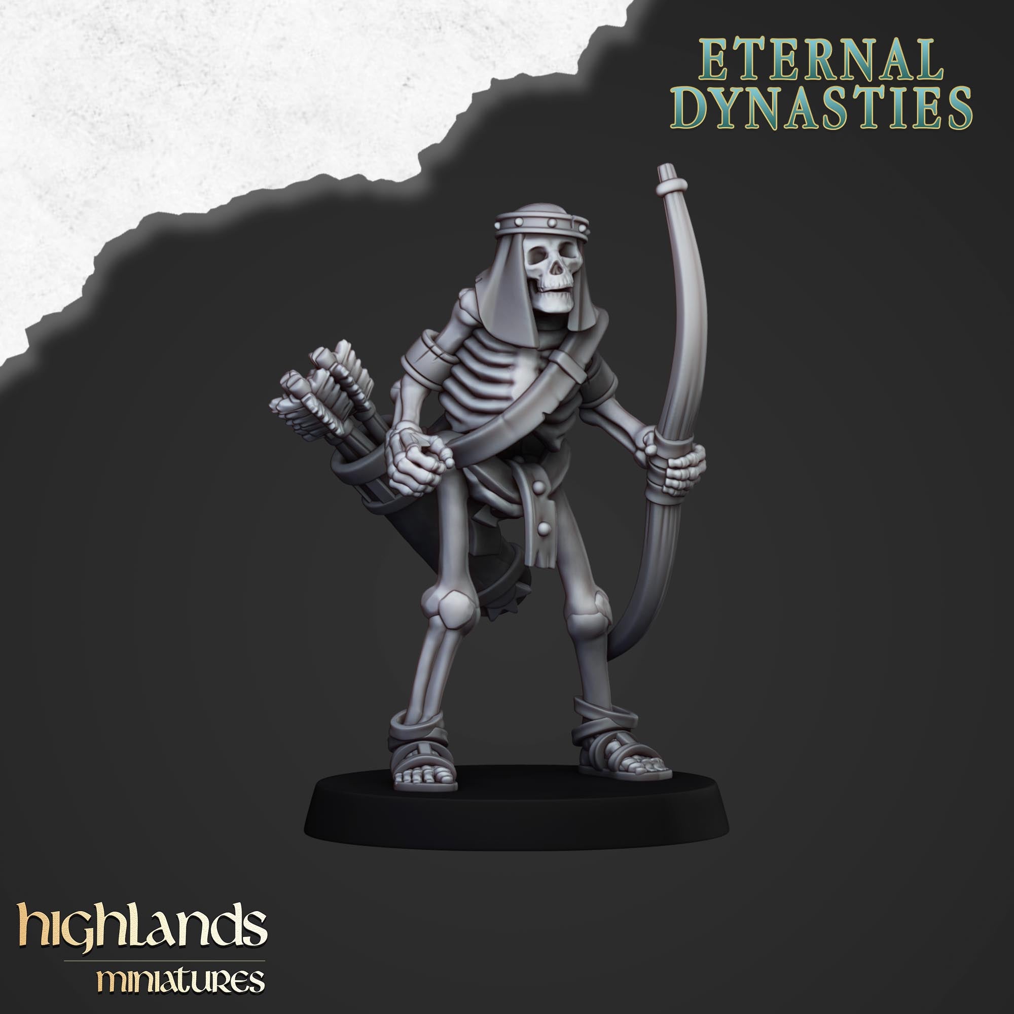 Arqueros esqueleto antiguos (x10) - Dinastías eternas | Miniaturas de las Tierras Altas