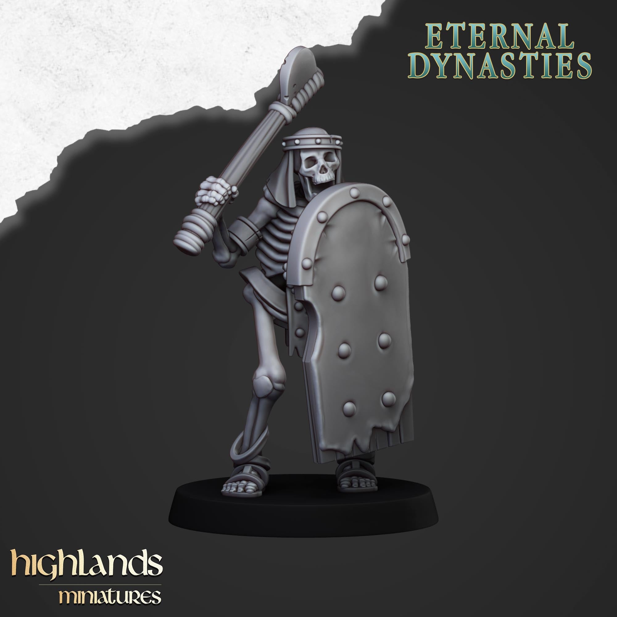 Ancient Skeletons with Hand Weapons (x15) - Eternal Dynasties - | Highlands Miniatures