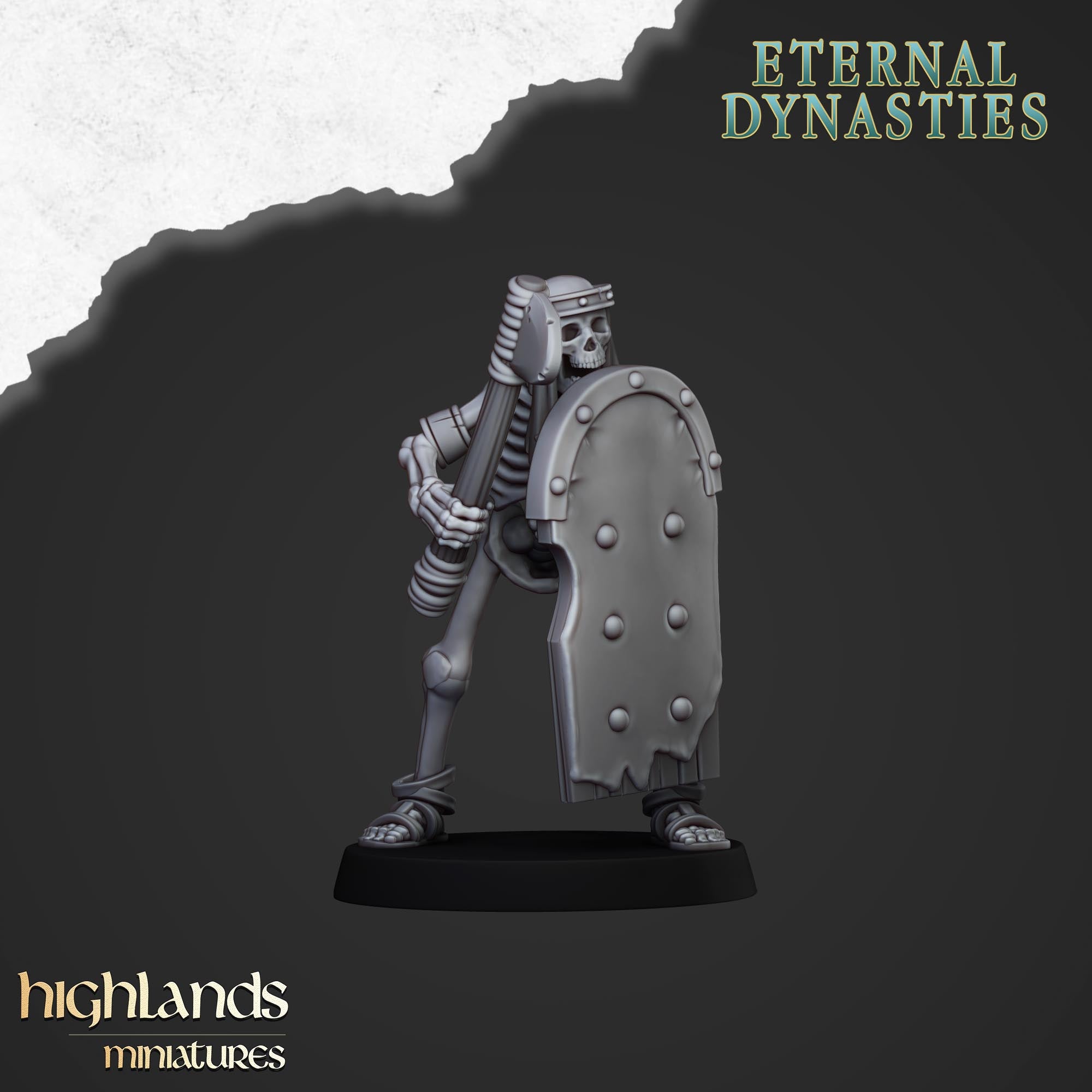 Esqueletos antiguos con armas de mano (x15) - Dinastías eternas - | Miniaturas de las Tierras Altas