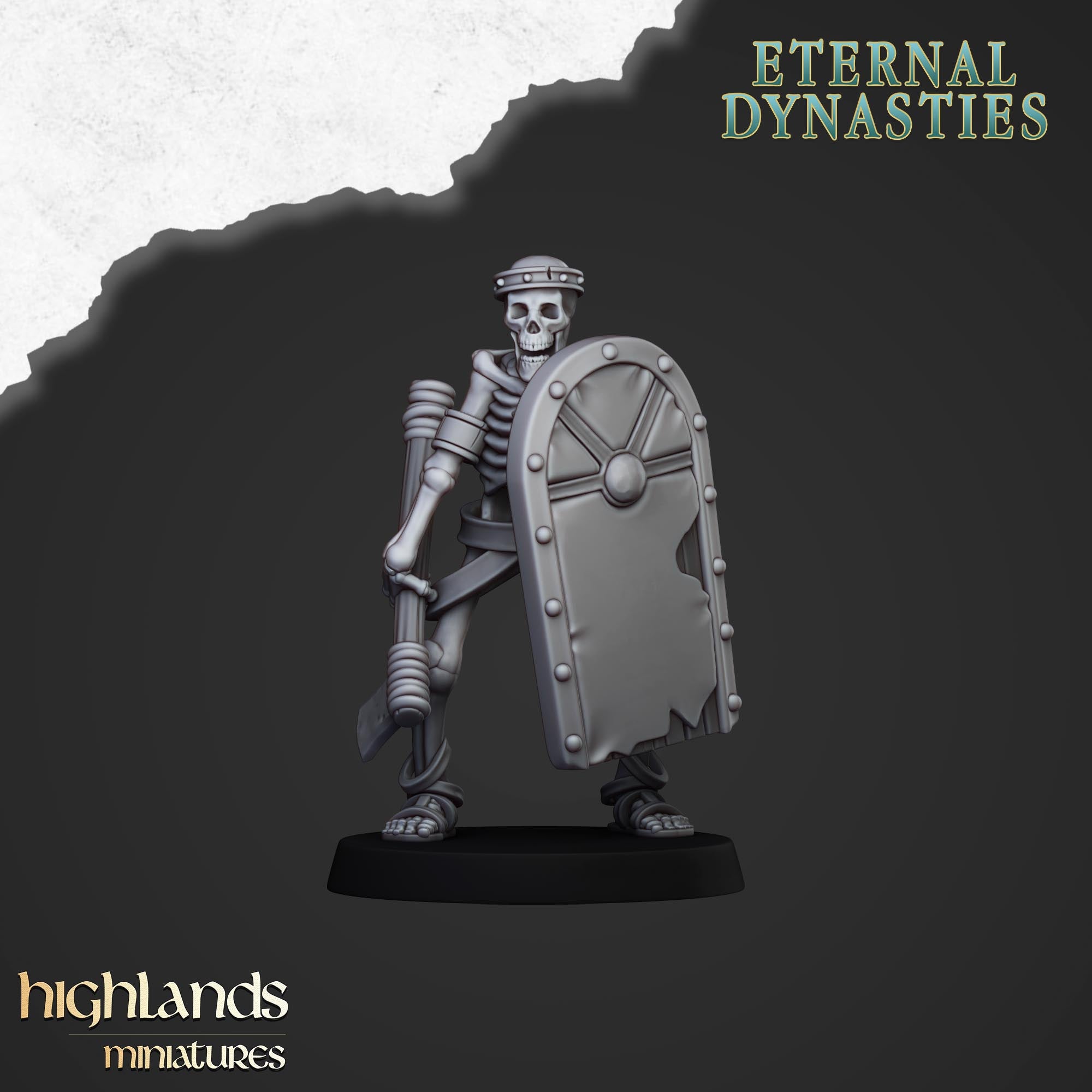 Ancient Skeletons with Hand Weapons (x15) - Eternal Dynasties - | Highlands Miniatures