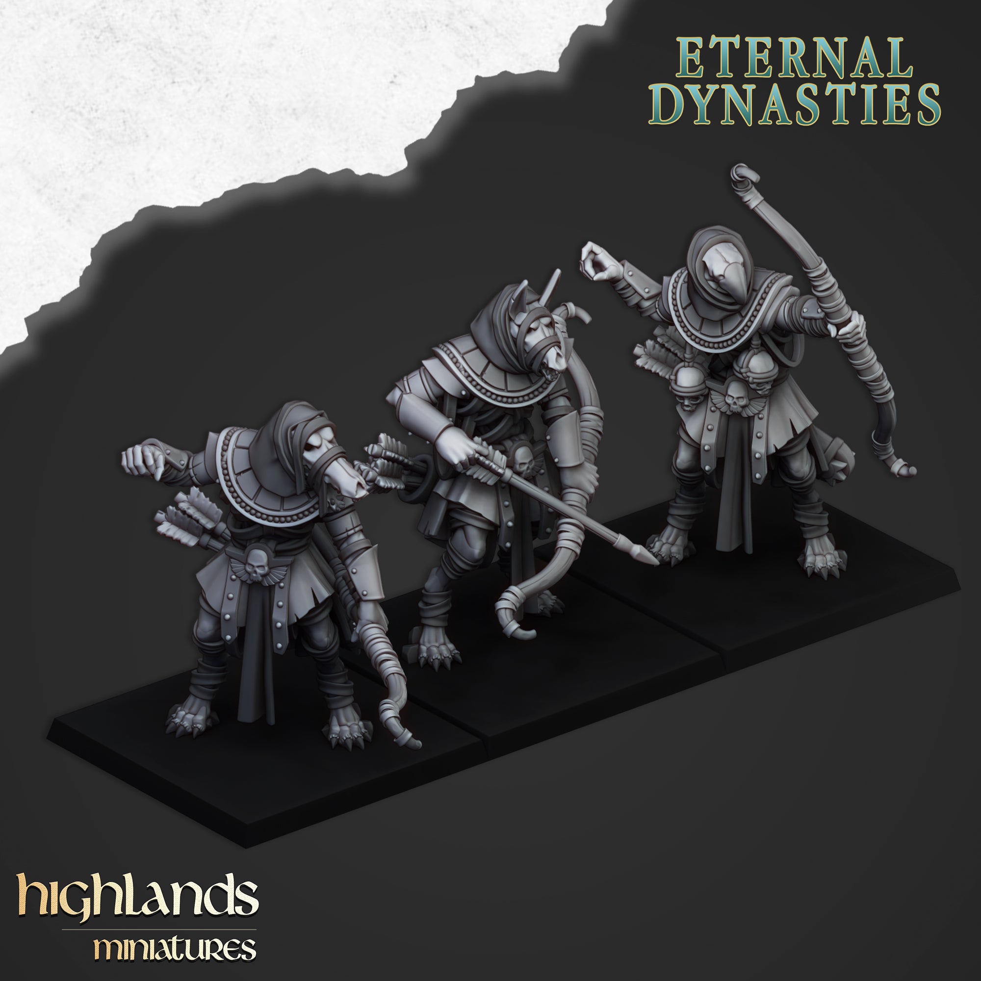 Anubis Guard with Bows - Eternal Dynasties | Highlands Miniatures