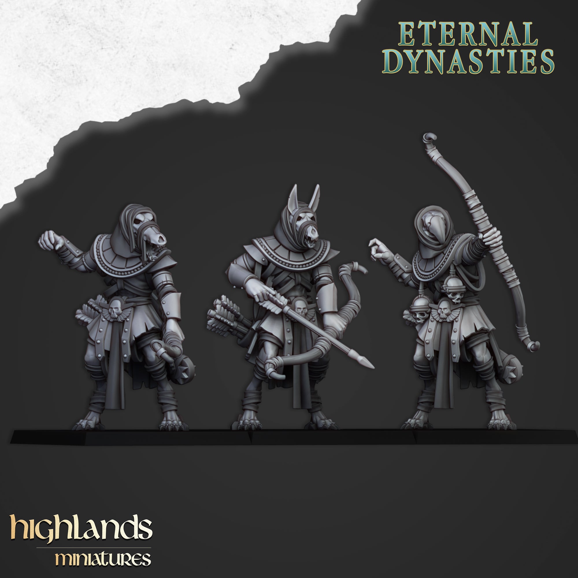 Anubis Guard with Bows - Eternal Dynasties | Highlands Miniatures