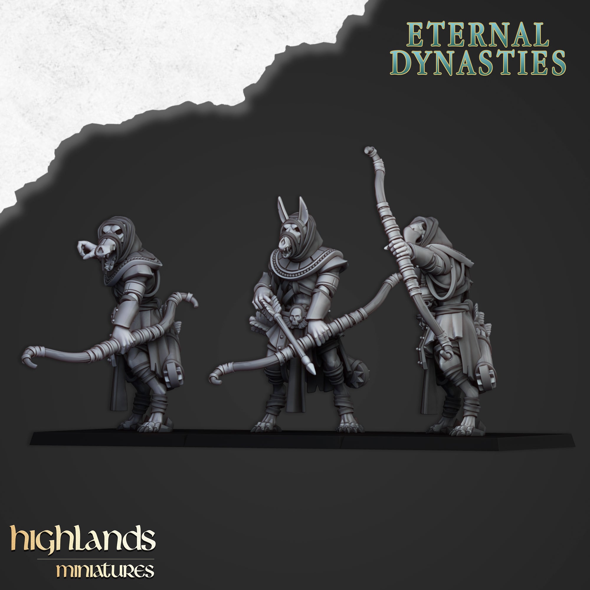 Anubis Guard with Bows - Eternal Dynasties | Highlands Miniatures