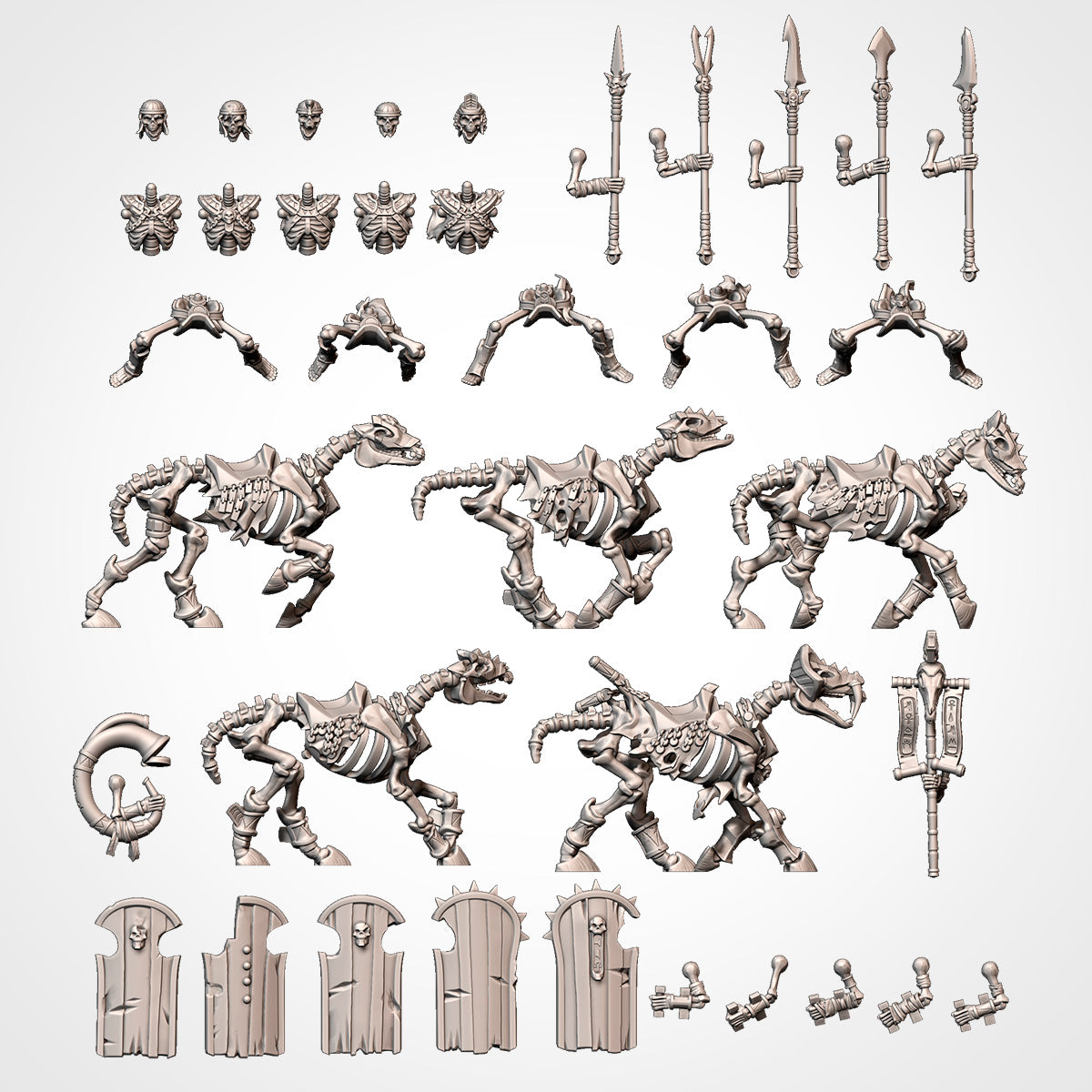 Heavy Skeletal Cavalry - Armies of the Sands | Txarli Factory