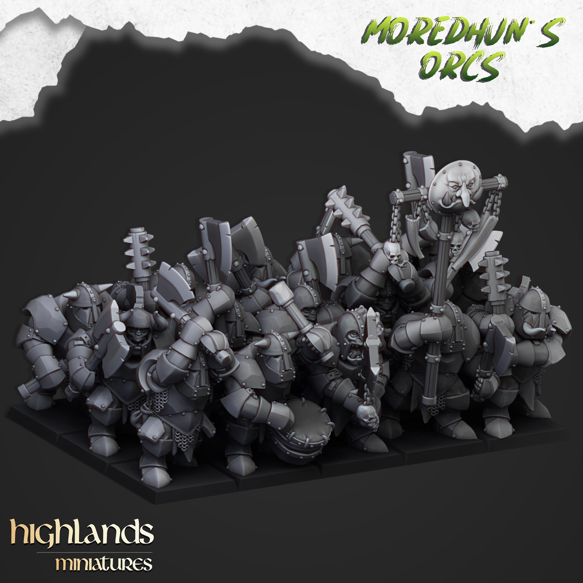 Armored Orcs - Moredhun Orcs | Highlands Miniatures