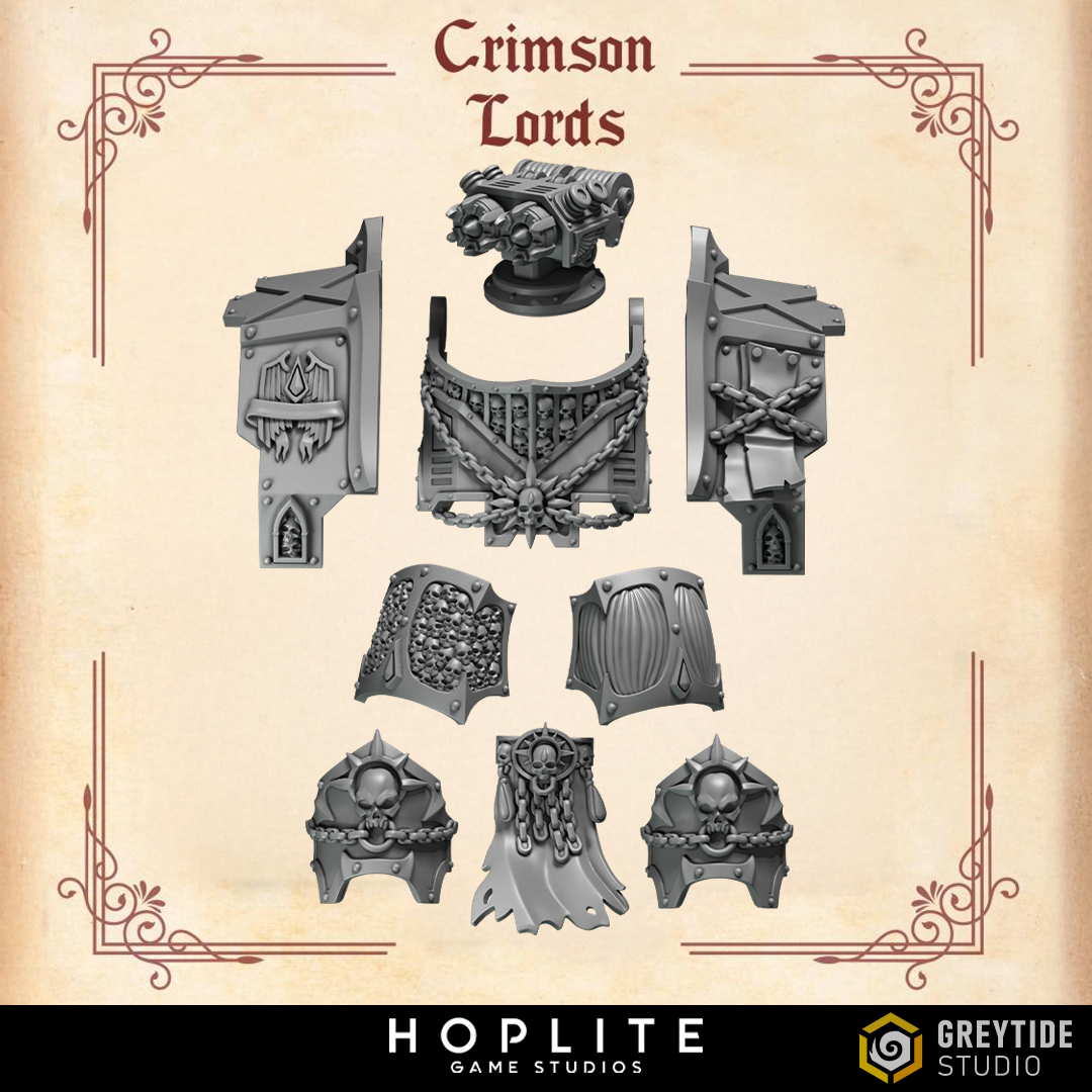 Ancient Armor, Rage Dread - Crimson Lords | Grey Tide Studio | Conversion Parts & Bits