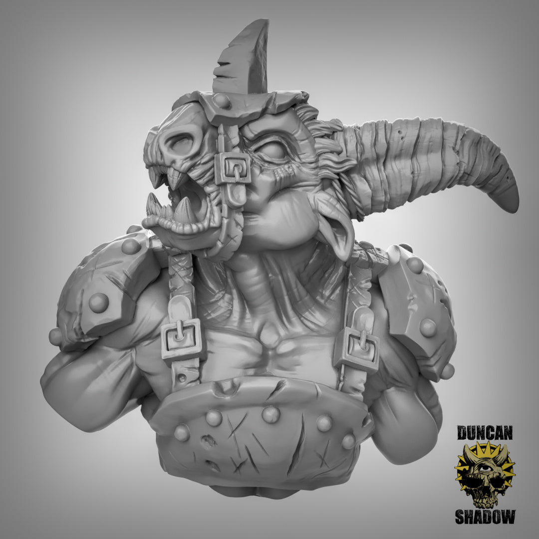 Beastmen, Display Bust | Duncan Shadow | Compatible with Dungeons & Dragons and Pathfinder