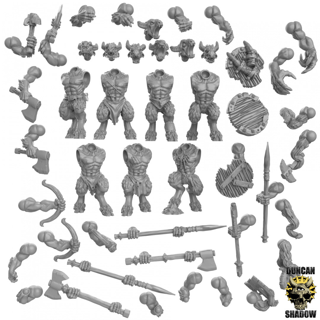 Beastmen, Multipart Kit | Duncan Shadow | Compatible with Dungeons & D