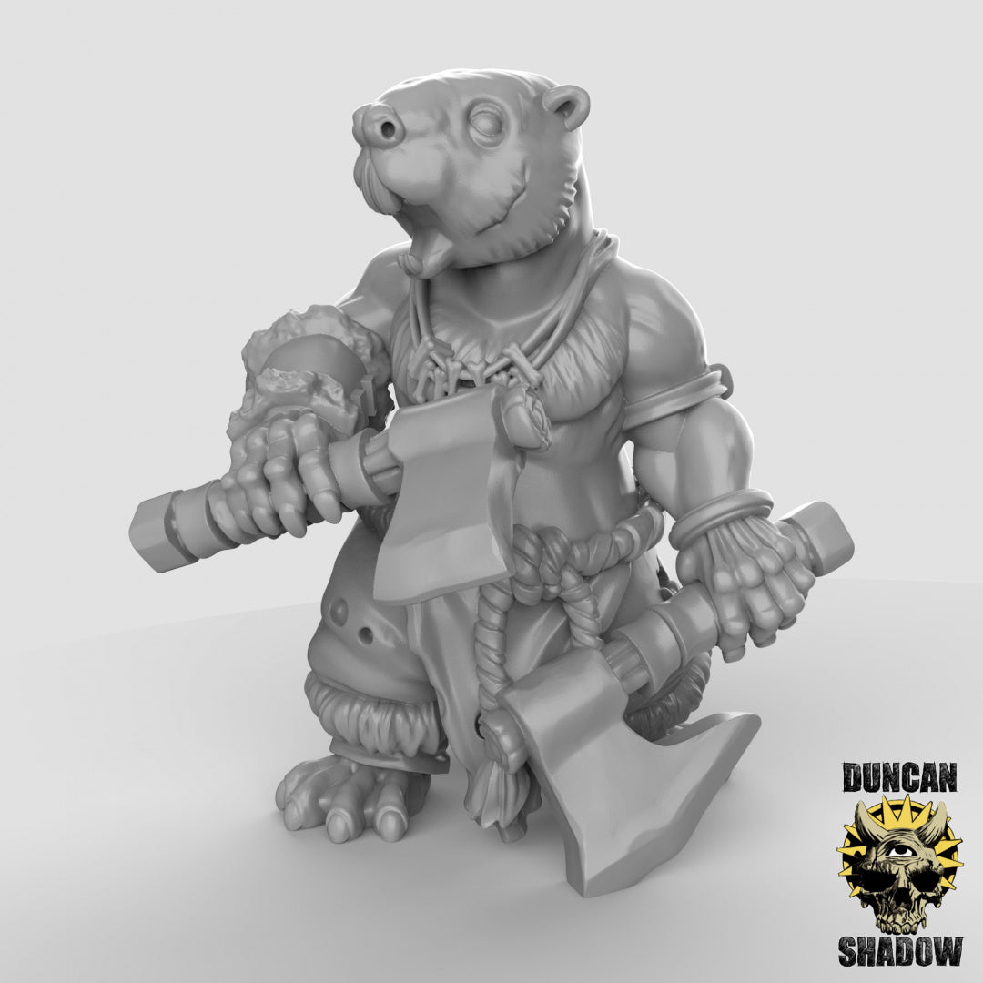 Beaver Folk With Axes | Duncan Shadow | Compatible with Dungeons & Dragons and Pathfinder
