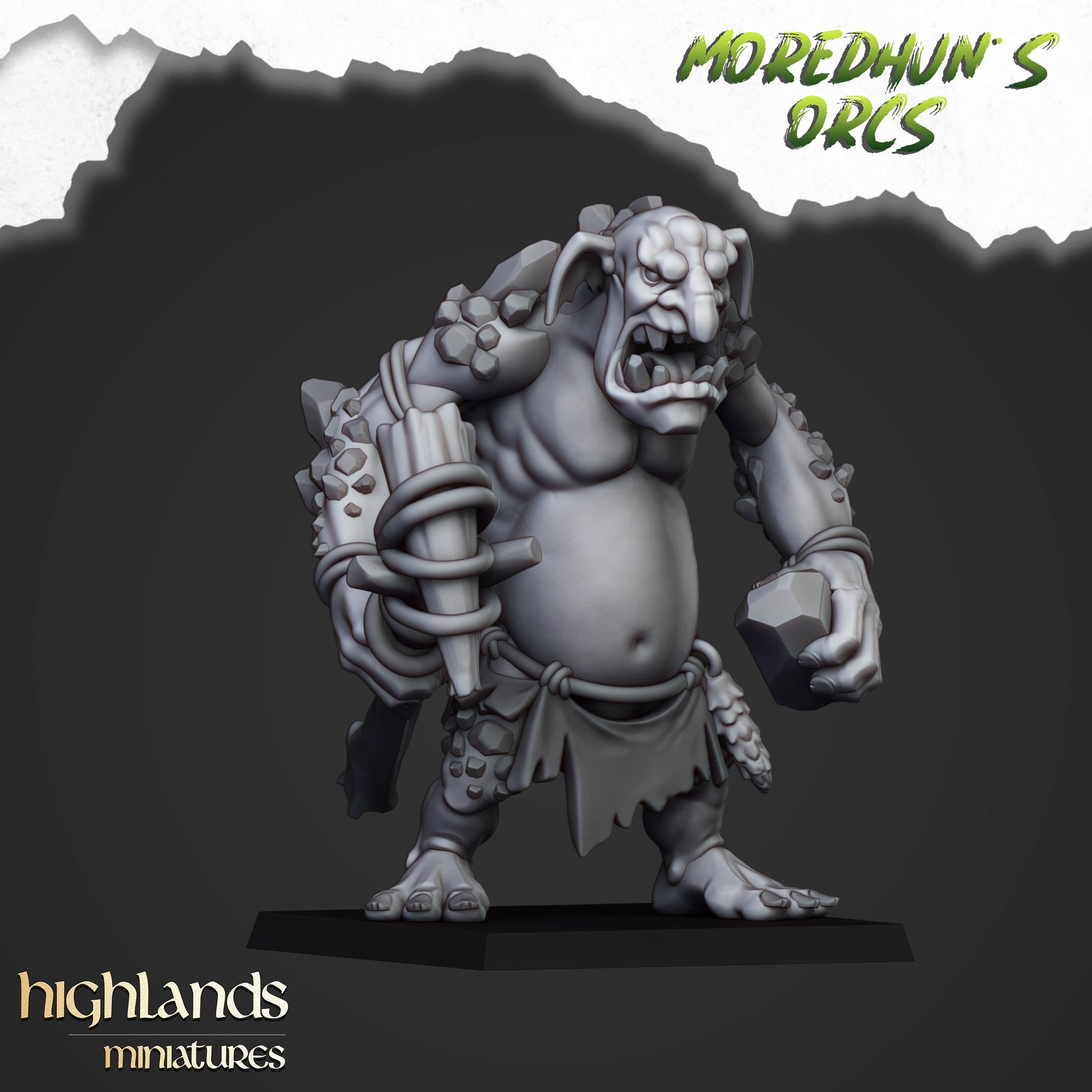 Cave Orc Trolls (x3) - Orc & Goblin Tribes | Highlands Miniatures