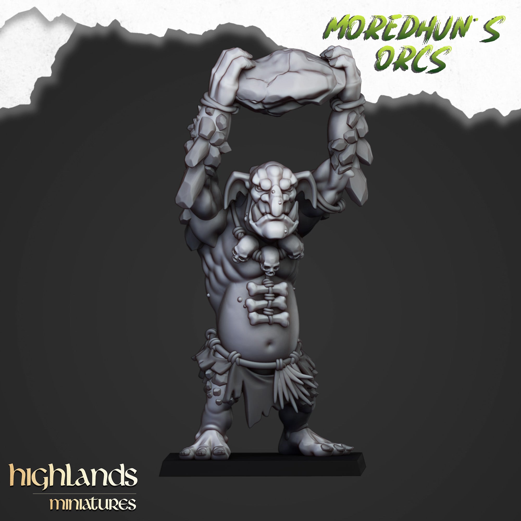 Trolls orcos de las cavernas (x3) - Tribus orcos y duendes | Miniaturas de las Tierras Altas