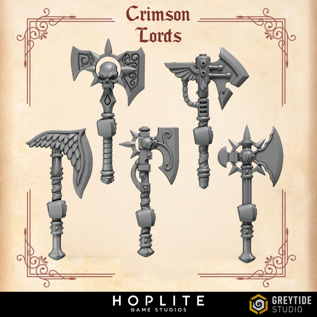 Power Axes - Crimson Lords | Grey Tide Studio | Conversion Parts & Bits