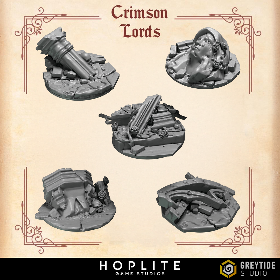 32mm Base Toppers, Flying - Crimson Lords | Grey Tide Studio | Conversion Parts & Bits