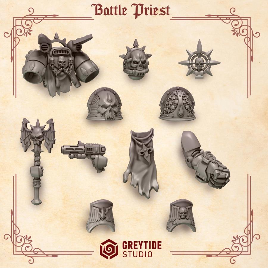 Battle Priest - Crimson Lords | Grey Tide Studio | Conversion Parts & Bits