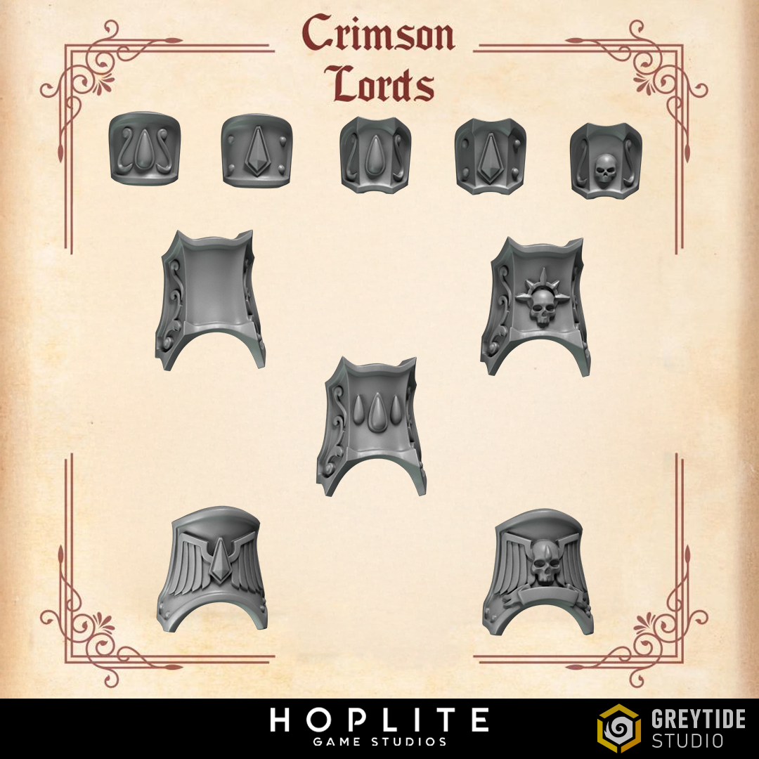 Bracers and Greaves - Crimson Lords | Grey Tide Studio | Conversion Parts & Bits