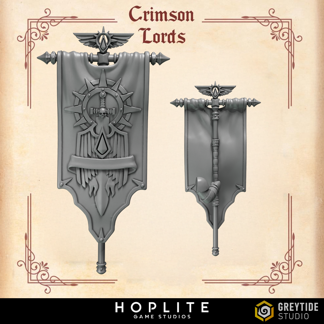 Company Banners - Crimson Lords | Grey Tide Studio | Conversion Parts & Bits