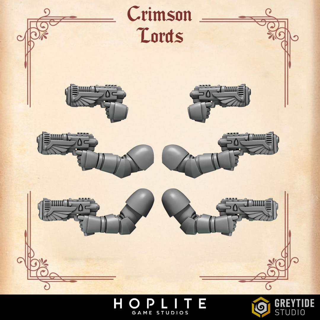 Plasma Pistols - Crimson Lords | Grey Tide Studio | Conversion Parts & Bits