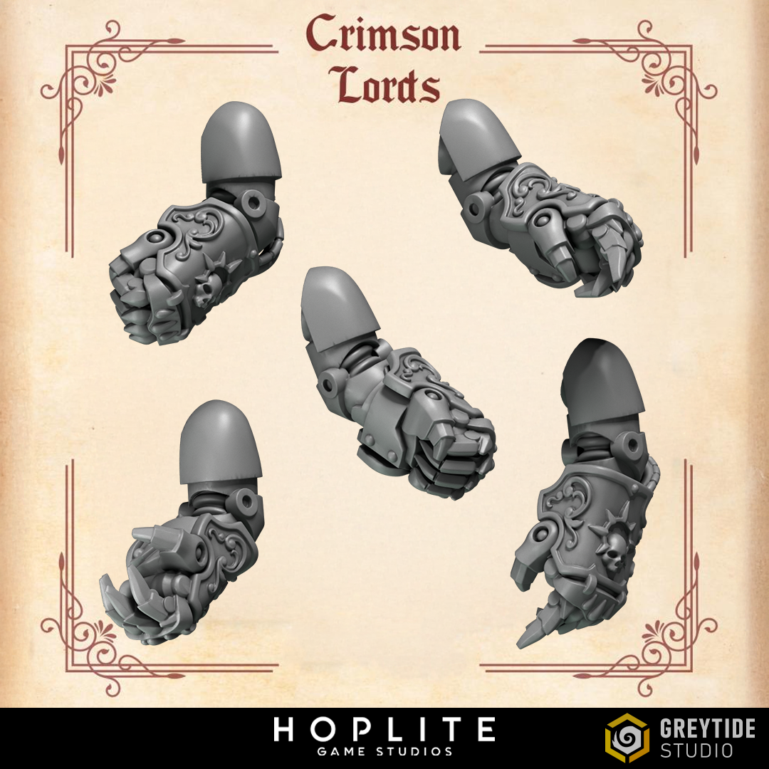 Power Fists B - Crimson Lords | Grey Tide Studio | Conversion Parts & Bits